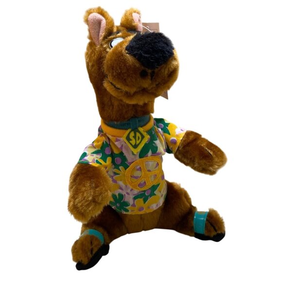 Scooby-Doo Cartoon Network Plush Toy In Floral Shirt - Collectible 10" Stuffed A - Picture 1 of 11